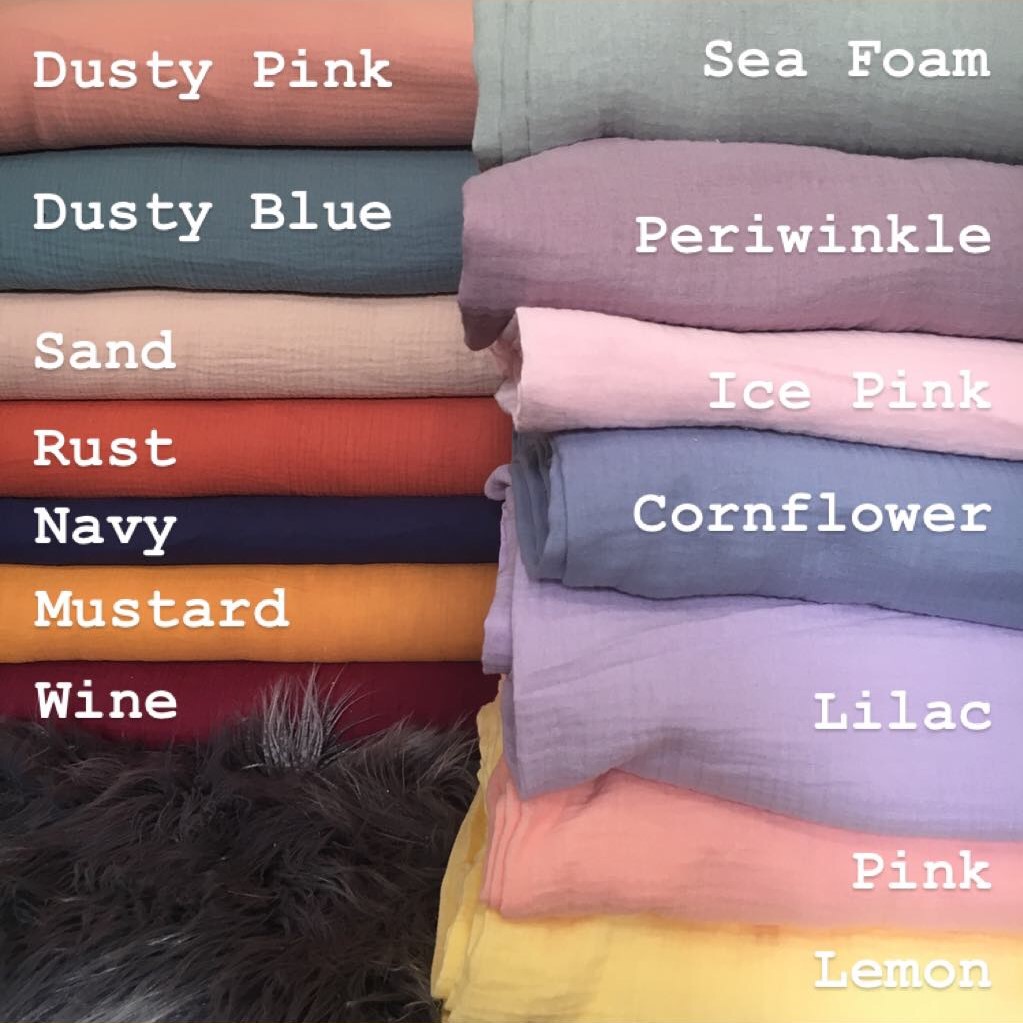 Navy Double Gauze - 68cm Remnant - Image 2