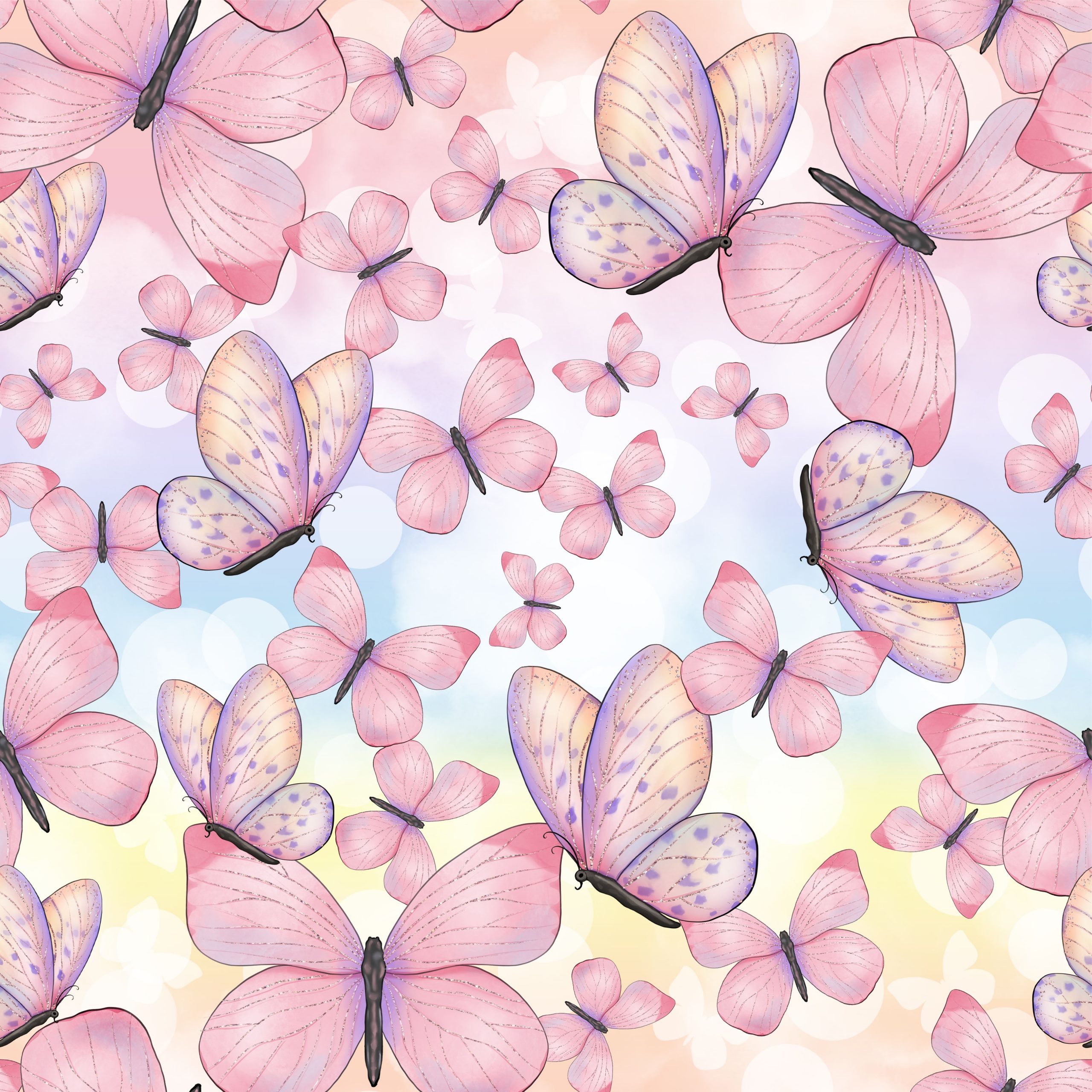 Butterfly Fields Woven Frankie Bear Fabric