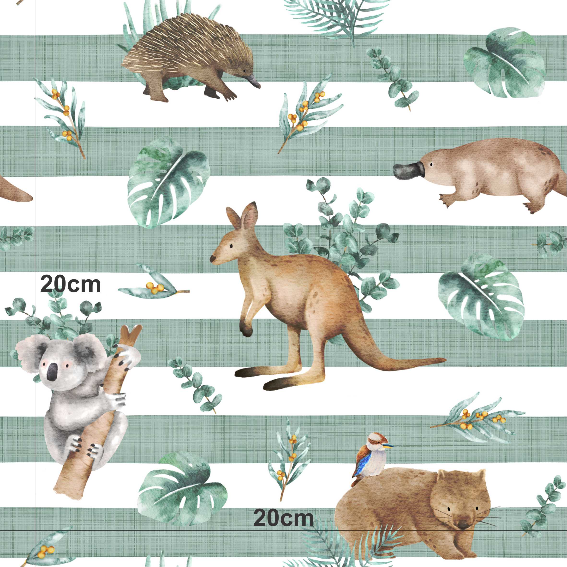 Land Down Under Knit Frankie Bear Fabric