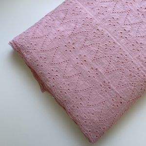 Pink Broderie Anglaise - 61cm Remnant