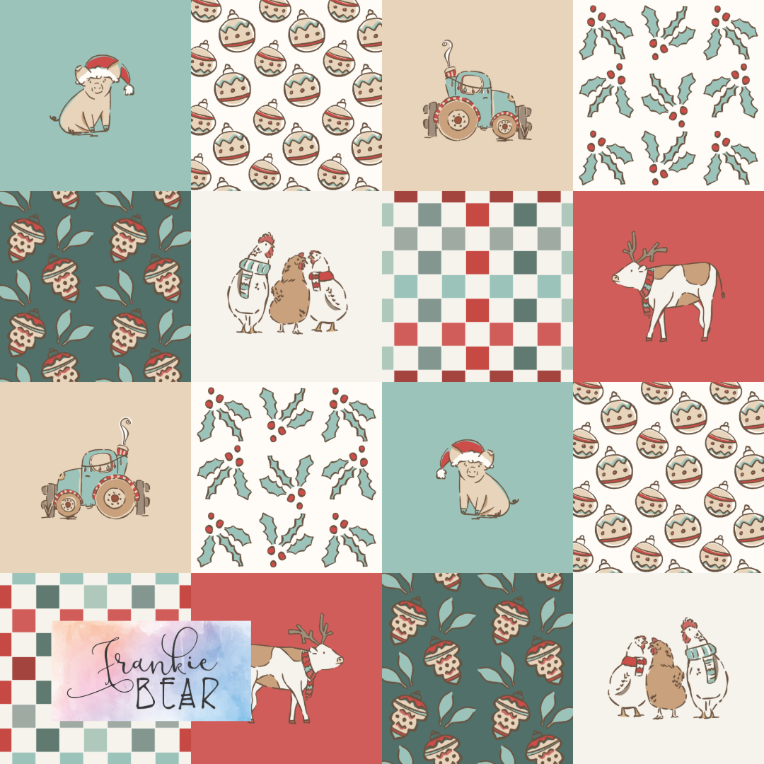 Christmas Farm Quilt - Woven
