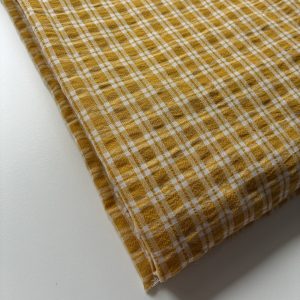 Mustard Check - Seersucker