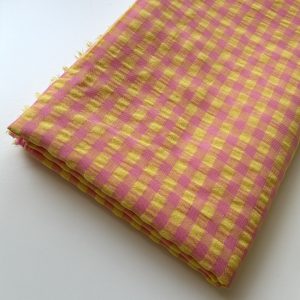 Pink and Yellow Gingham - Seersucker