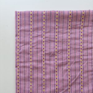 Pink Hearts - Embroidered Cotton